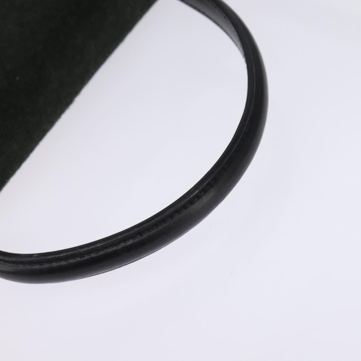 GUCCI Hand Bag Felt 2way Khaki Silver Auth 144382