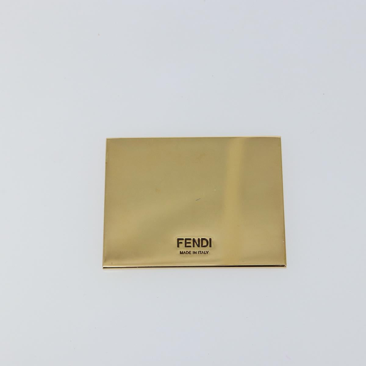 FENDI Mamma Baguette Chain Shoulder Bag Patent leather Gray Gold Auth 144385