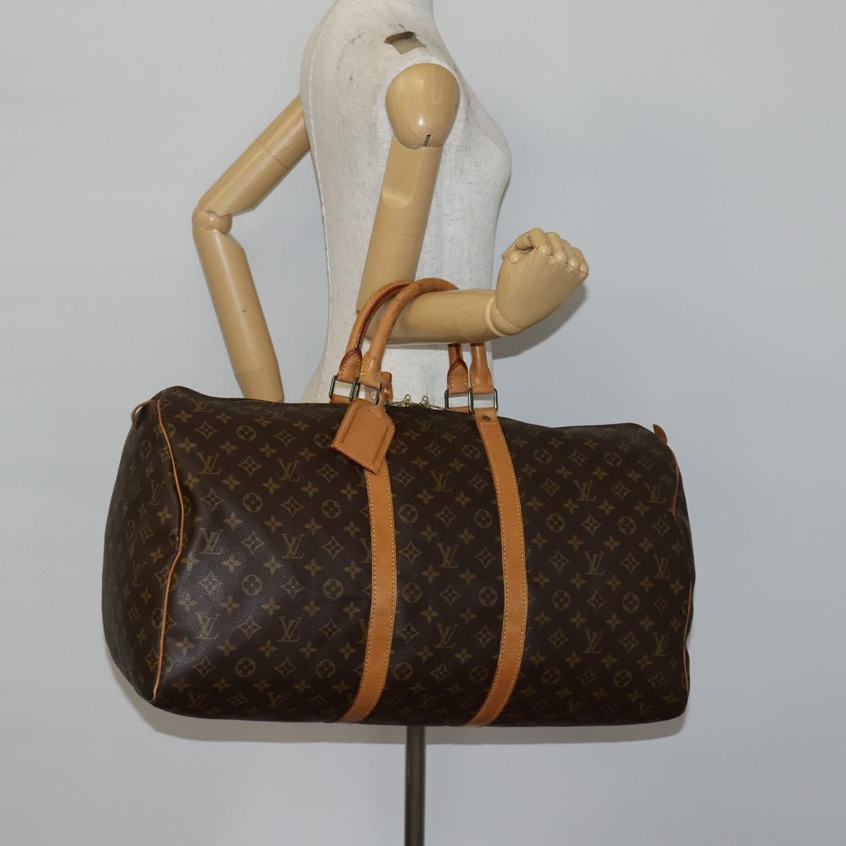 LOUIS VUITTON Monogram Keepall 55 Boston Bag M41424 LV Auth 144402