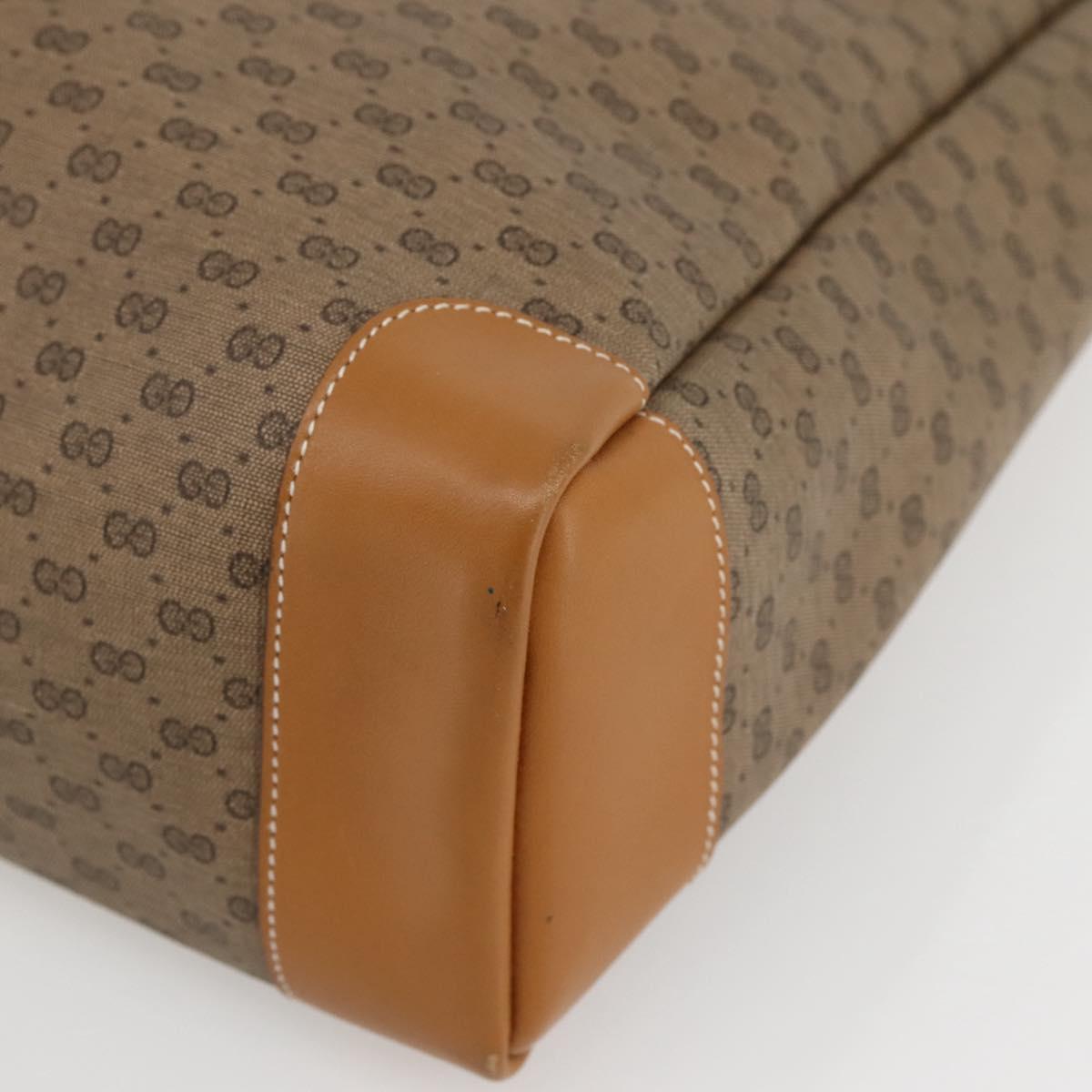 GUCCI Micro GG Supreme Tote Bag PVC Beige Gold 002 123 0135 Auth 144408