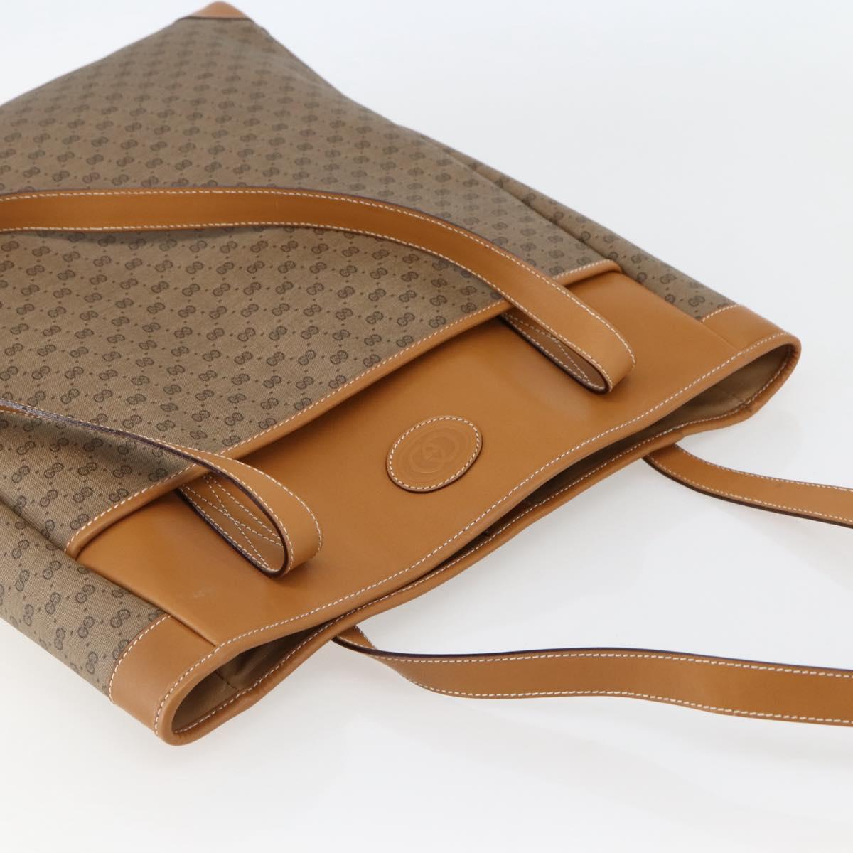 GUCCI Micro GG Supreme Tote Bag PVC Beige Gold 002 123 0135 Auth 144408
