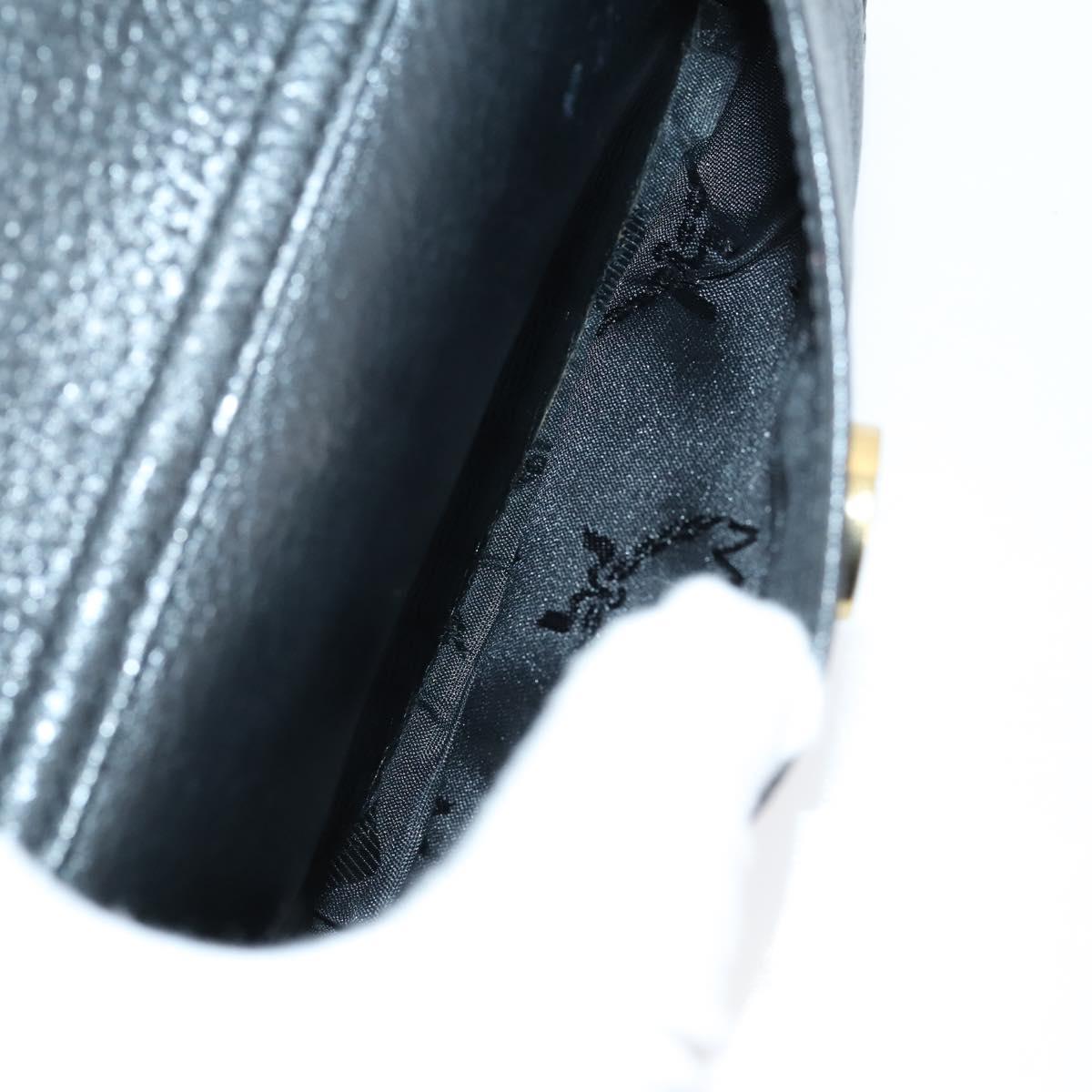 MCM Studs Backpack Leather Black Gold Auth 144411