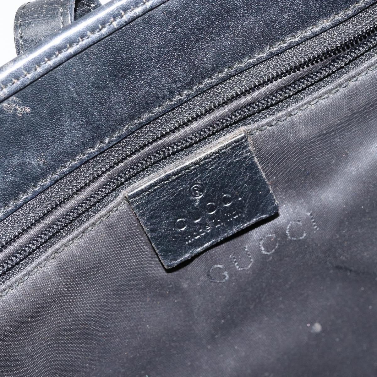 GUCCI GG Canvas Jackie Hand Bag Black Silver 002 1065 Auth 144418