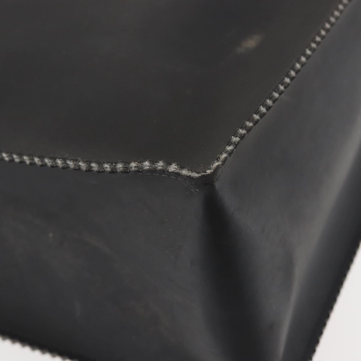 CHANEL COCO Mark Tote Bag Rubber Black CC Auth 144424