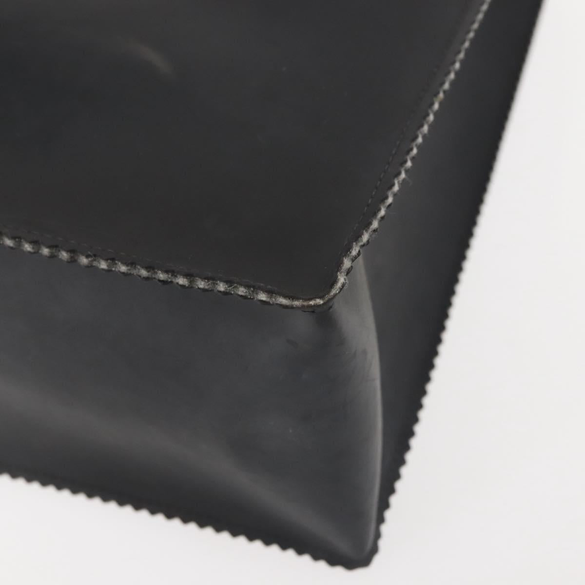 CHANEL COCO Mark Tote Bag Rubber Black CC Auth 144424