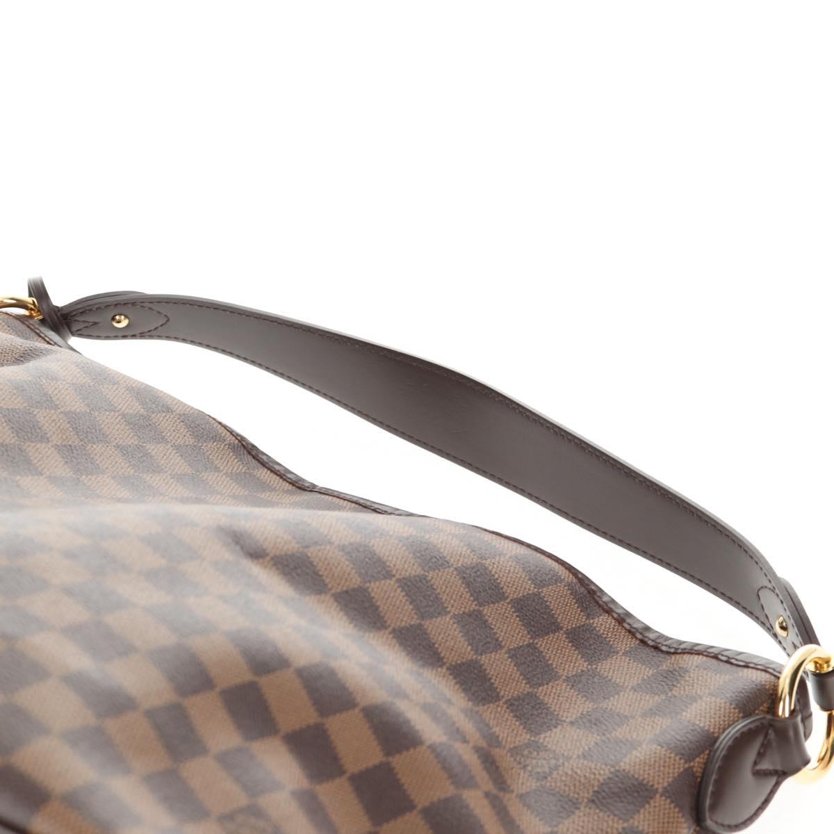 LOUIS VUITTON Damier Ebene Delightful MM Shoulder Bag N41460 LV Auth 144425M