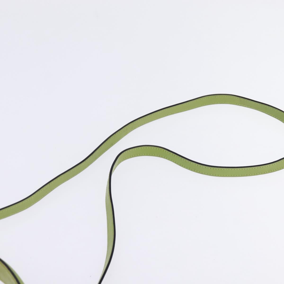 Salvatore Ferragamo Gancini Hand Bag Leather 2way Green Gold Auth 144432