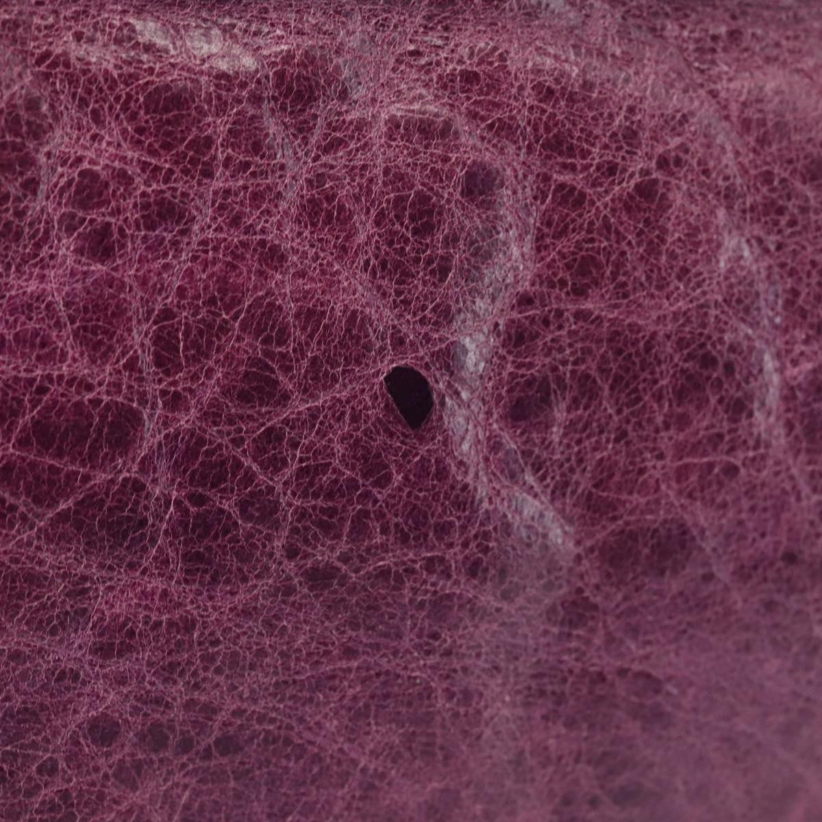 BALENCIAGA The Matelasse Hand Bag Leather Purple Silver 168031 Auth 144433