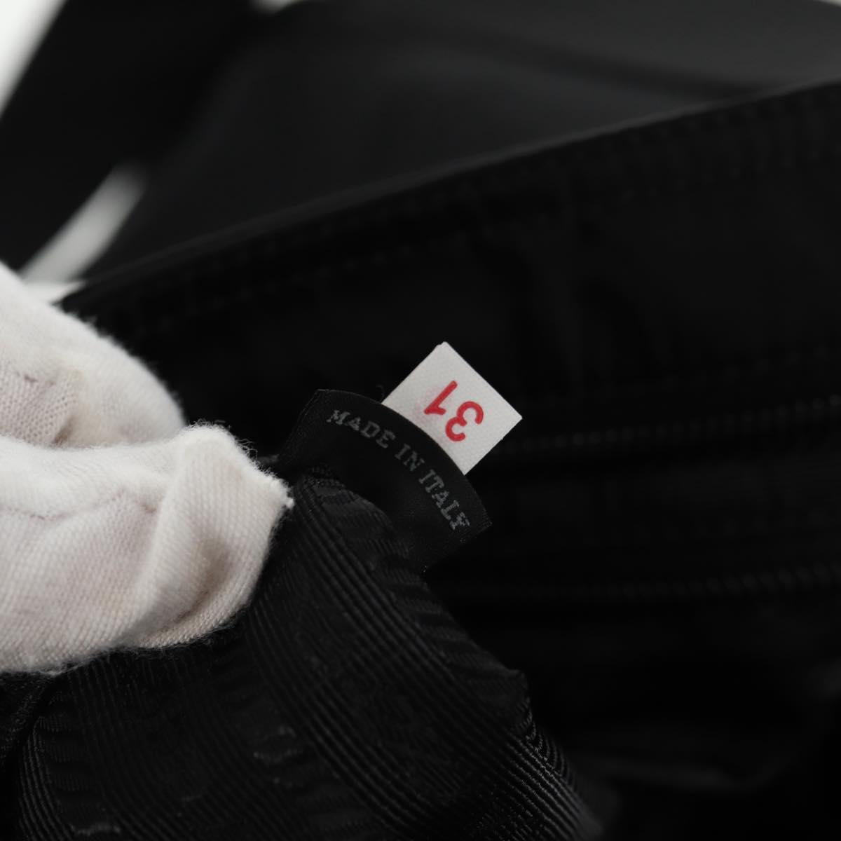 PRADA Shoulder Bag Nylon Black Silver Auth 144435V