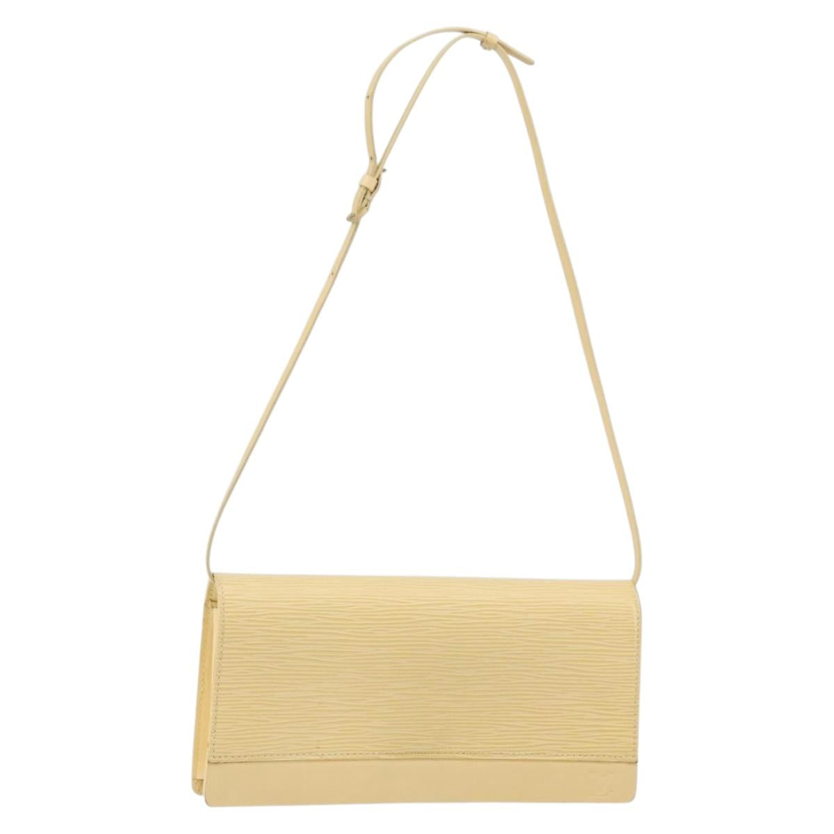 LOUIS VUITTON Epi Leather Honfleur Shoulder Bag Vanilla M5273A LV Auth 144438