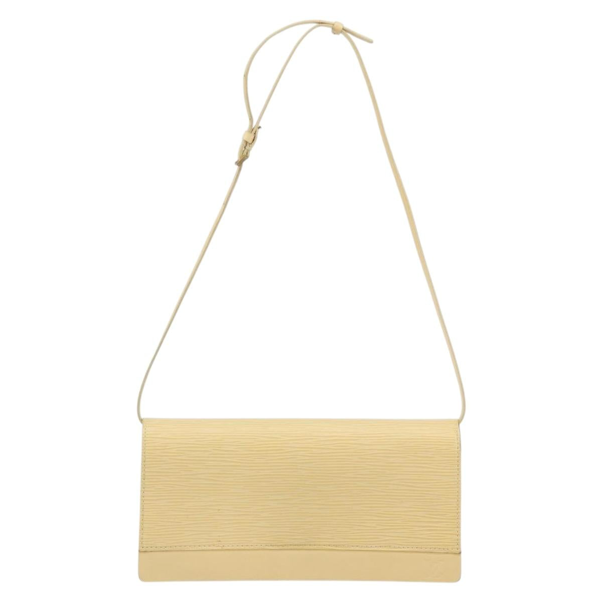 LOUIS VUITTON Epi Leather Honfleur Shoulder Bag Vanilla M5273A LV Auth 144438