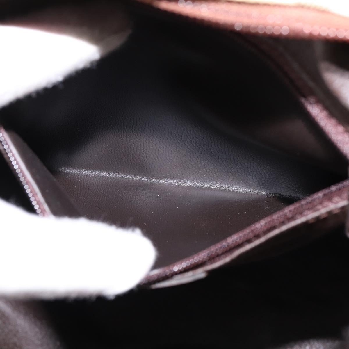 BURBERRY Nova Check Backpack PVC Beige Gold Auth 144466