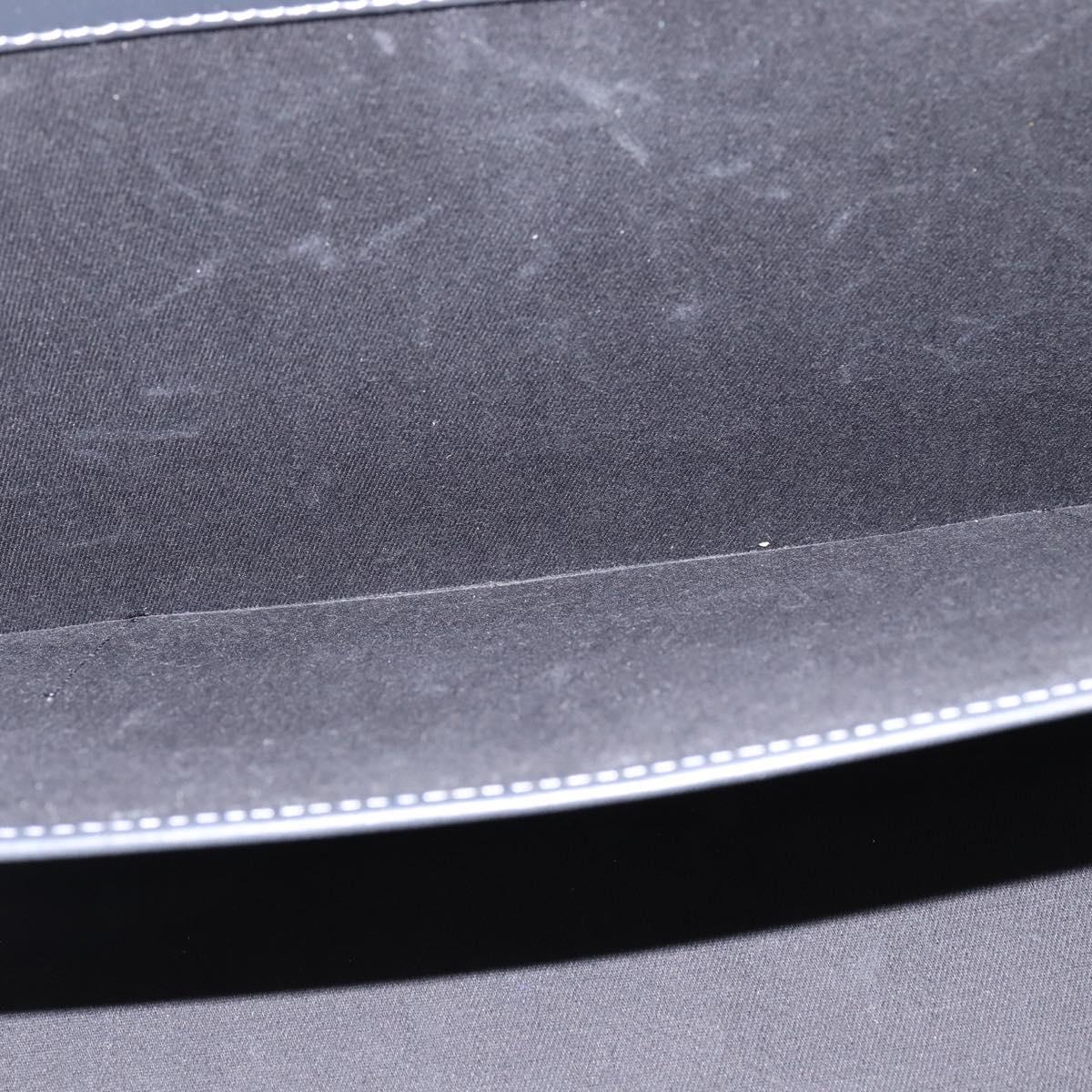 Christian Dior Honeycomb Canvas Attache case Trunk Black Auth 144467