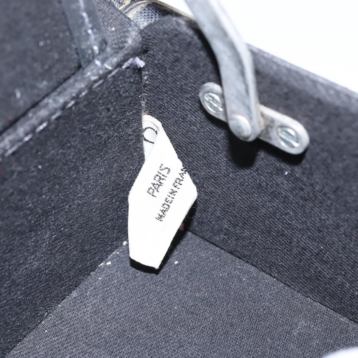 Christian Dior Honeycomb Canvas Attache case Trunk Black Auth 144467