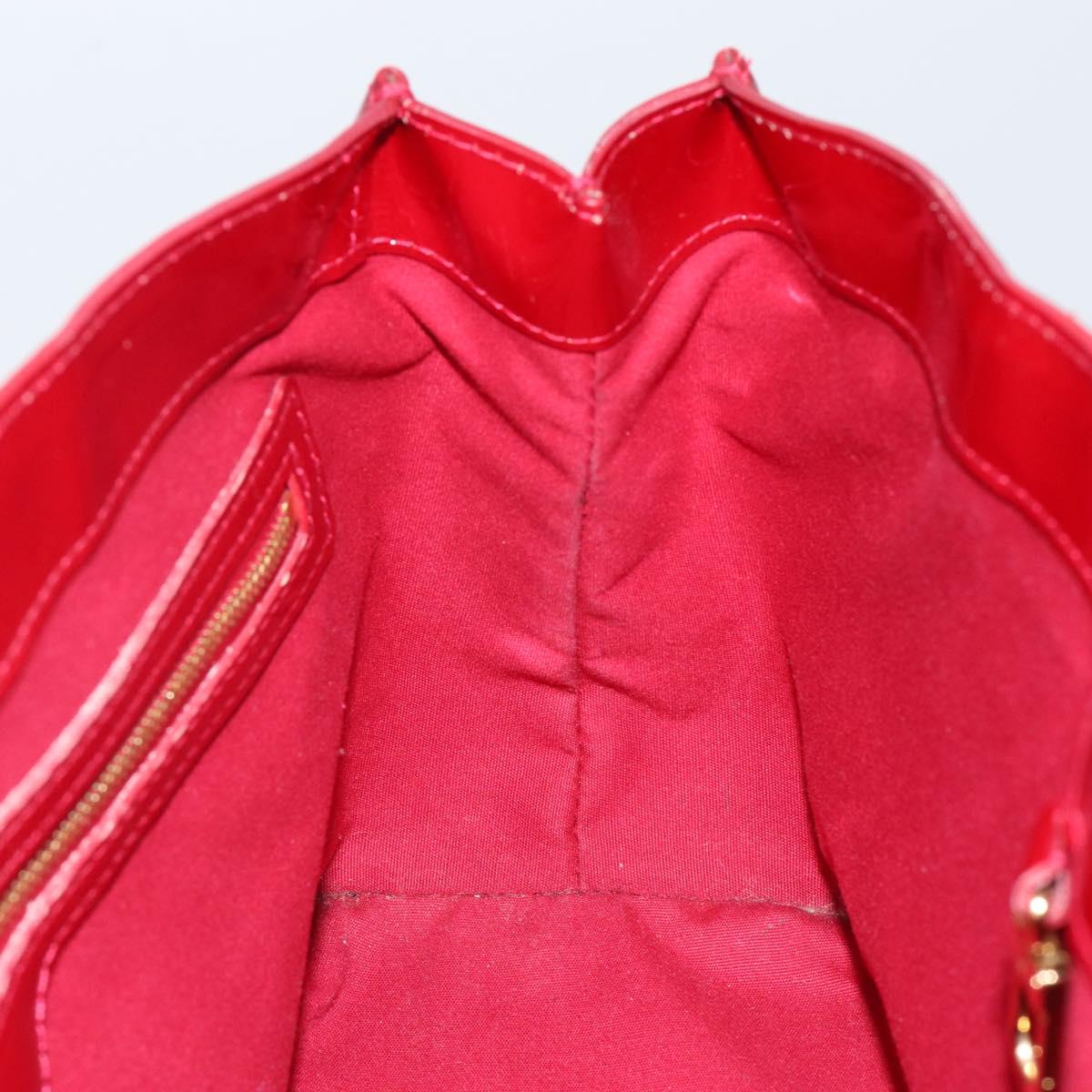 LOUIS VUITTON Monogram Vernis Wilshire PM Bag Pomme D'amour M93642 Auth 144468