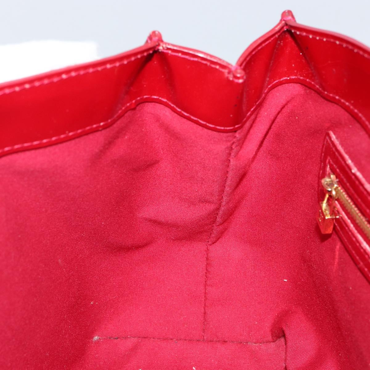 LOUIS VUITTON Monogram Vernis Wilshire PM Bag Pomme D'amour M93642 Auth 144468