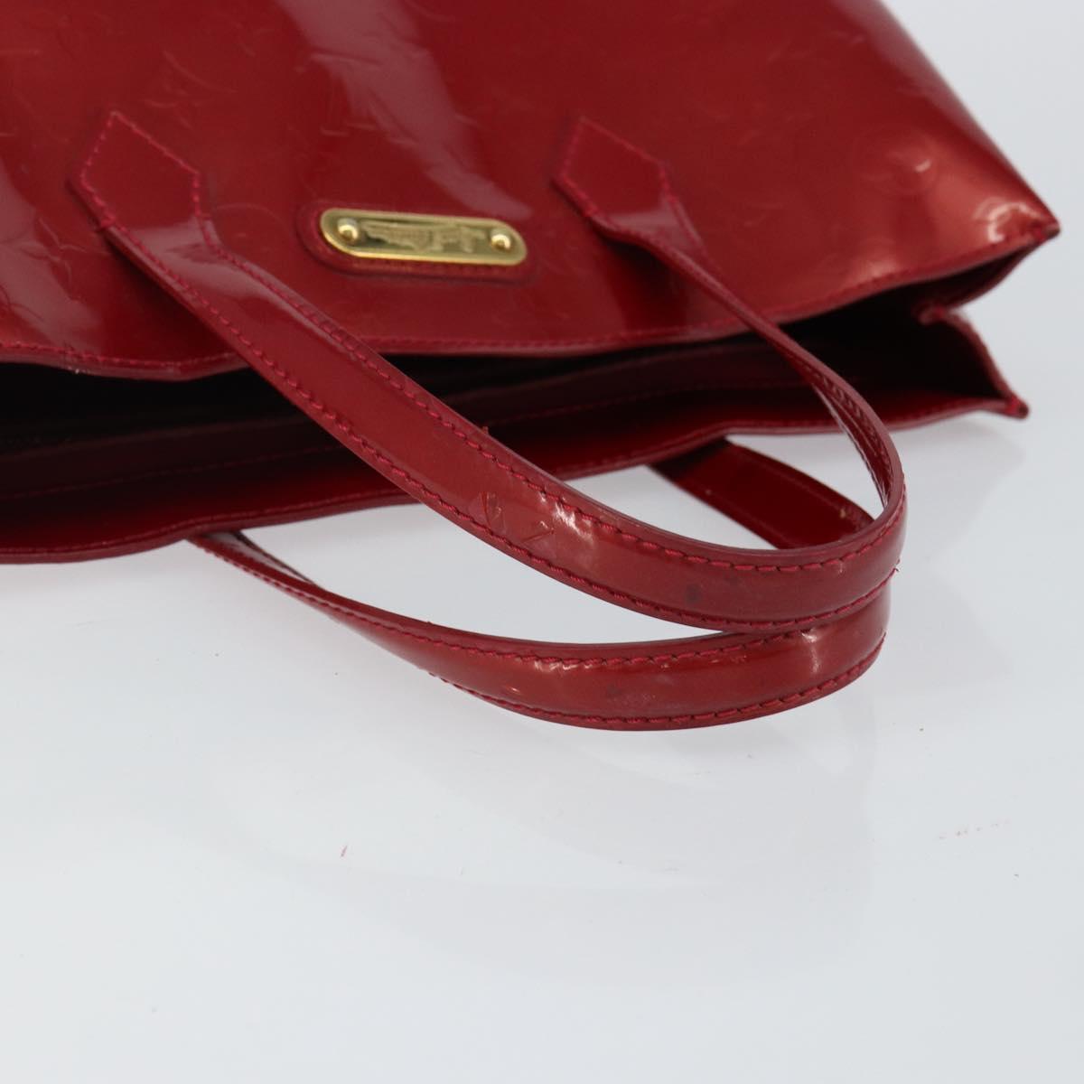 LOUIS VUITTON Monogram Vernis Wilshire PM Bag Pomme D'amour M93642 Auth 144468