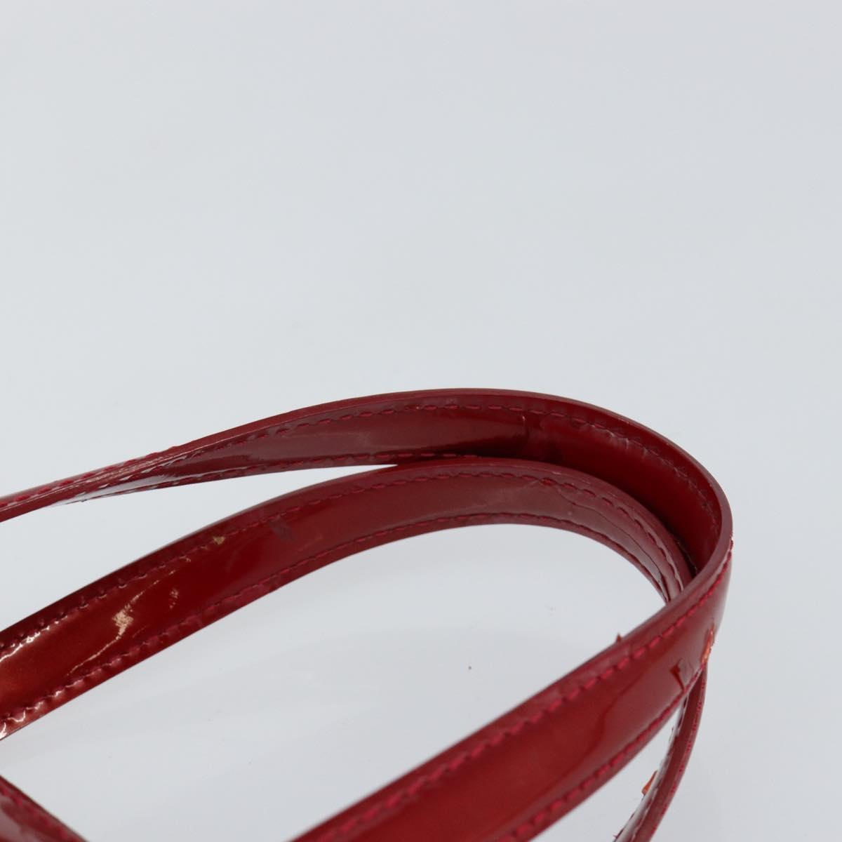 LOUIS VUITTON Monogram Vernis Wilshire PM Bag Pomme D'amour M93642 Auth 144468