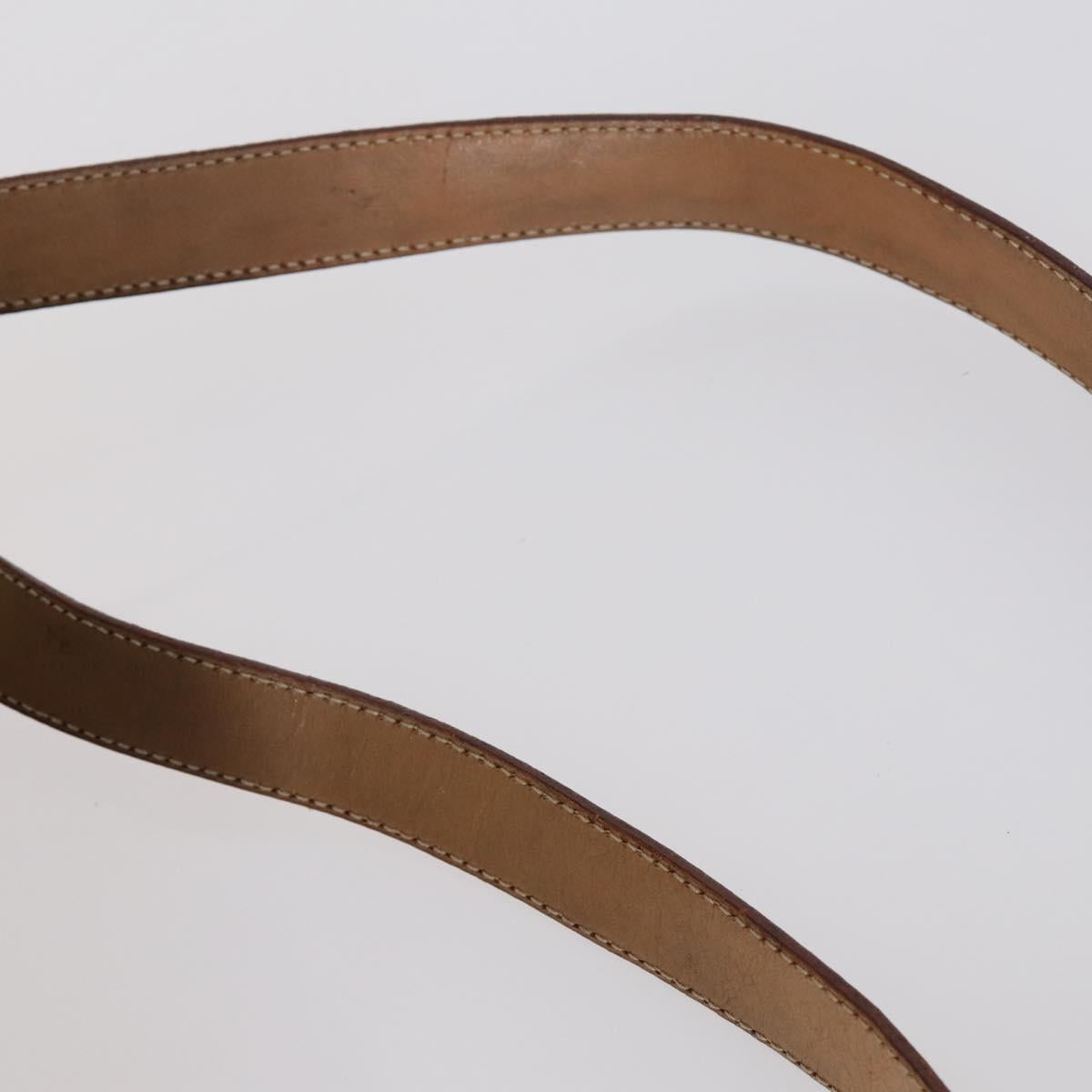 CELINE Macadam Canvas Backpack PVC Leather Brown Gold Auth 144490