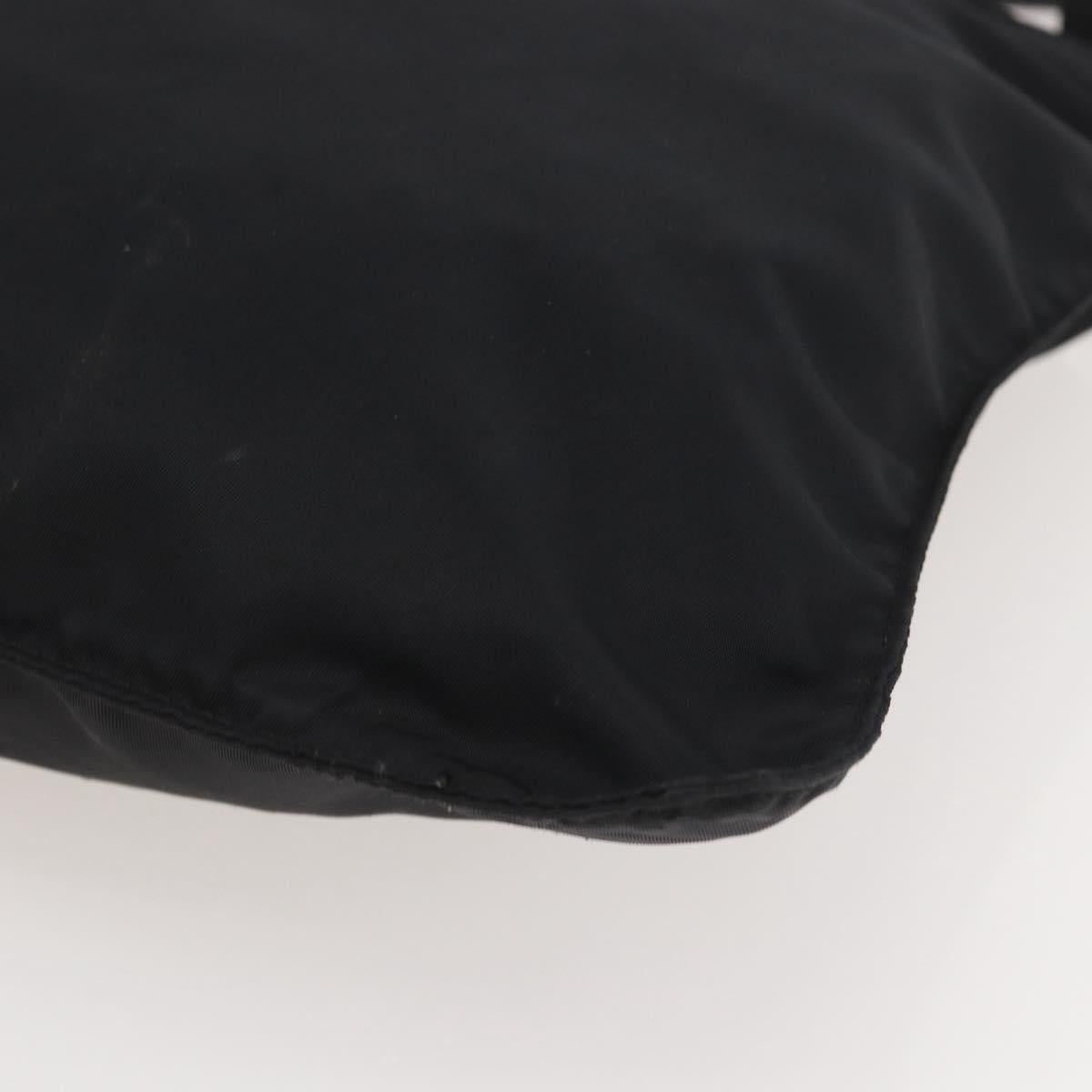 PRADA Shoulder Bag Nylon Black Silver Auth 144491