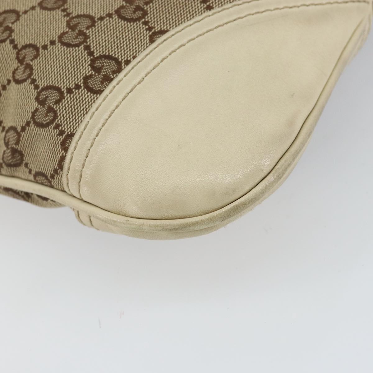 GUCCI GG Canvas Abbey Shoulder Bag Beige Gold 169947 Auth 144493