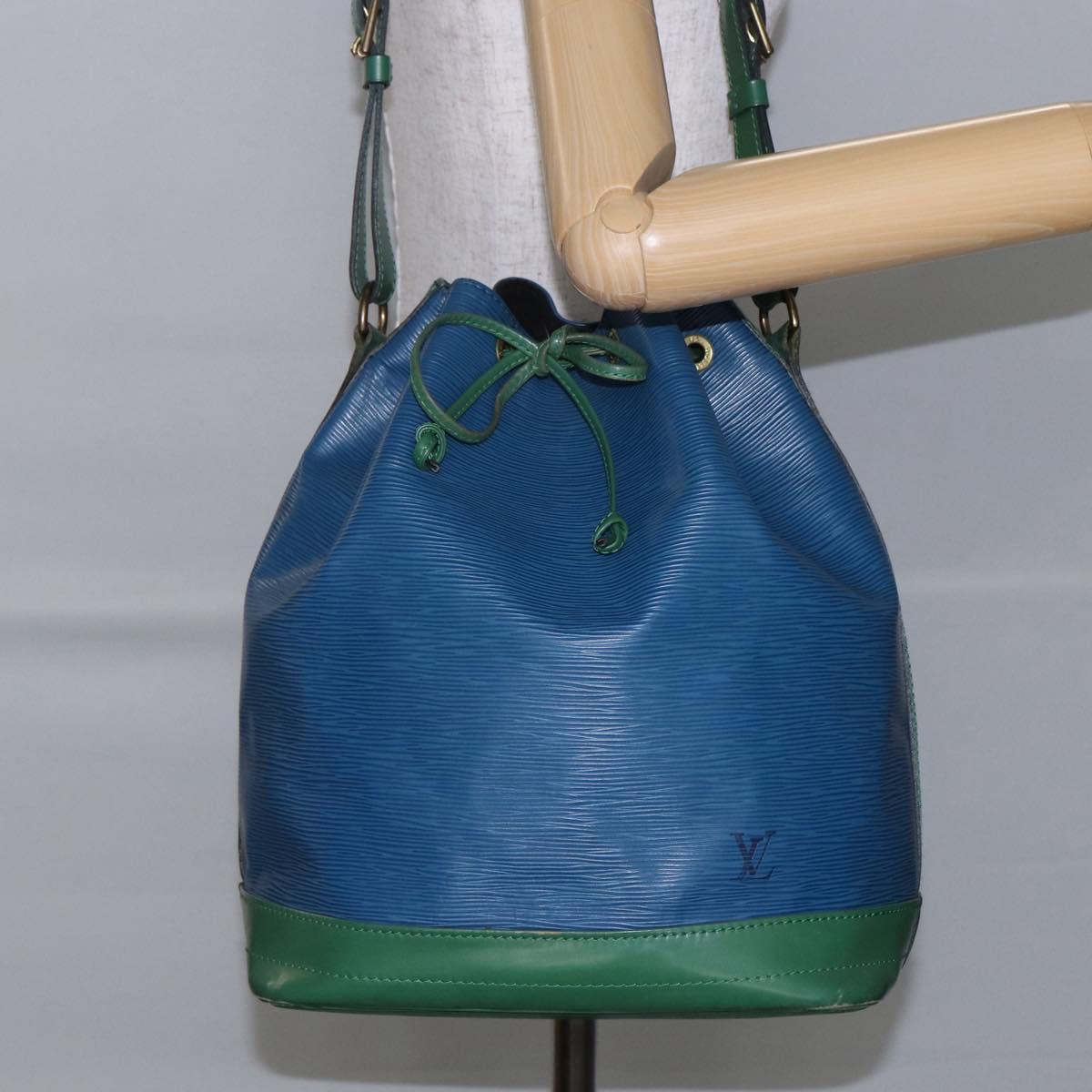 LOUIS VUITTON Epi Noe Shoulder Bag Bicolor Green Blue M44044 LV Auth 144494