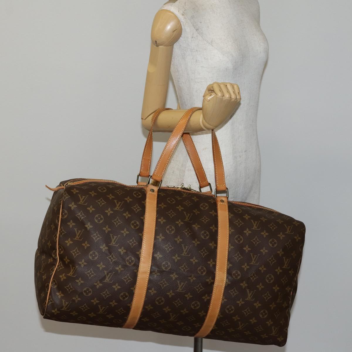 LOUIS VUITTON Monogram Sac Souple 55 Boston Bag M41622 LV Auth 144496