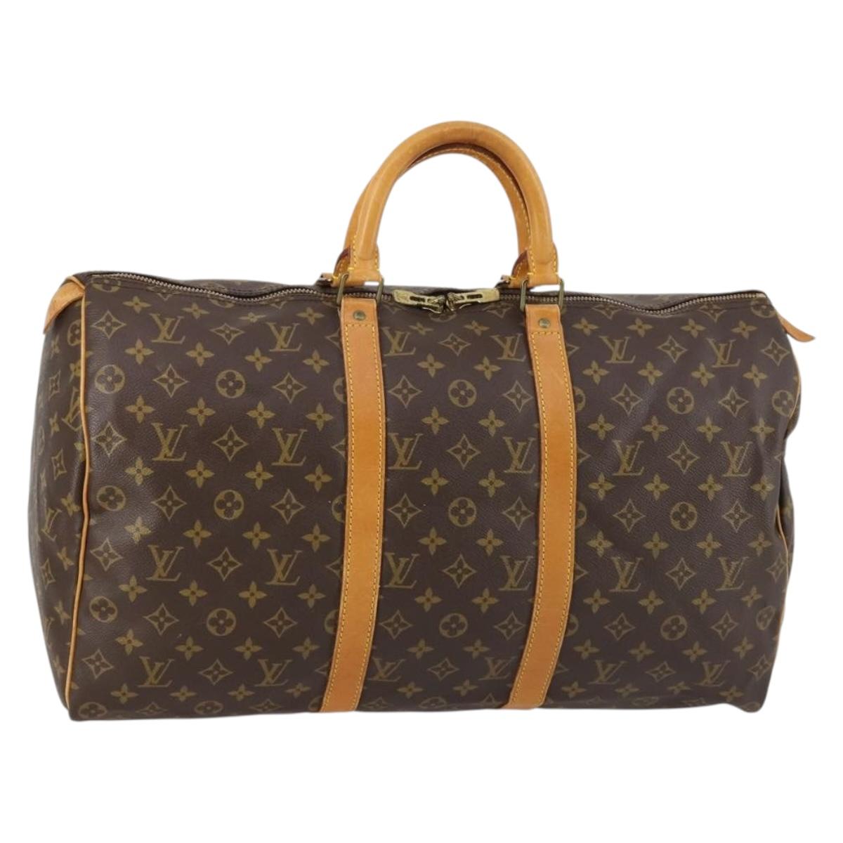 LOUIS VUITTON Monogram Keepall 50 Boston Bag M41426 LV Auth 144497