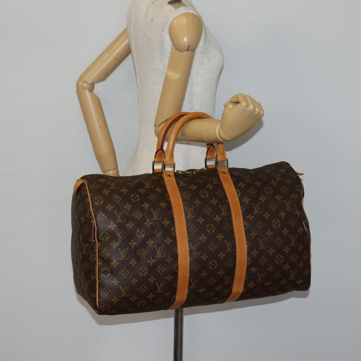 LOUIS VUITTON Monogram Keepall 50 Boston Bag M41426 LV Auth 144497
