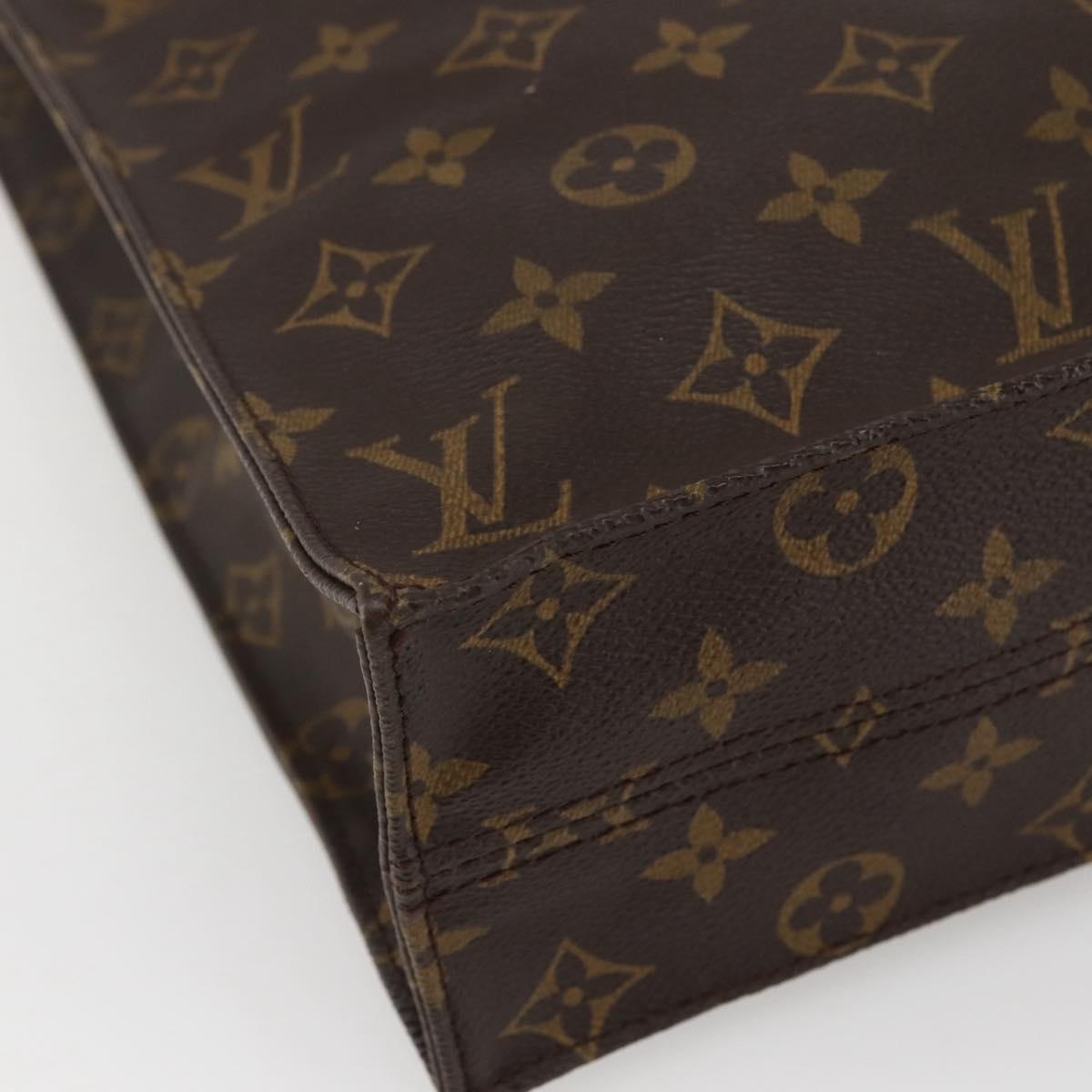 LOUIS VUITTON Monogram Sac Plat Hand Bag M51140 LV Auth 144500