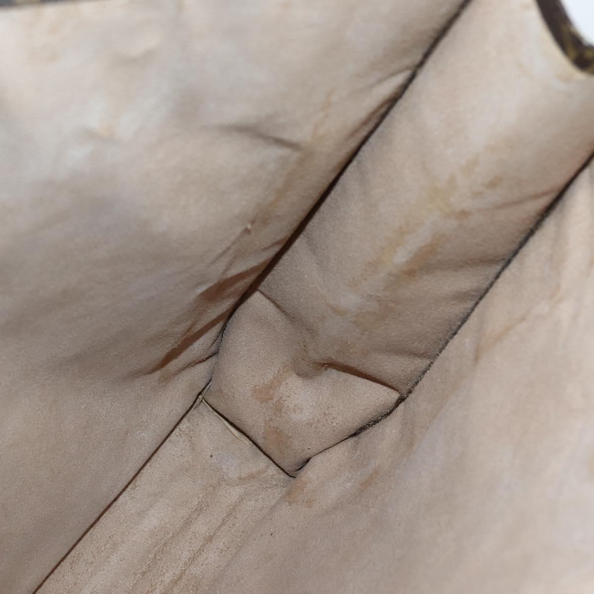 LOUIS VUITTON Monogram Sac Plat Hand Bag M51140 LV Auth 144500