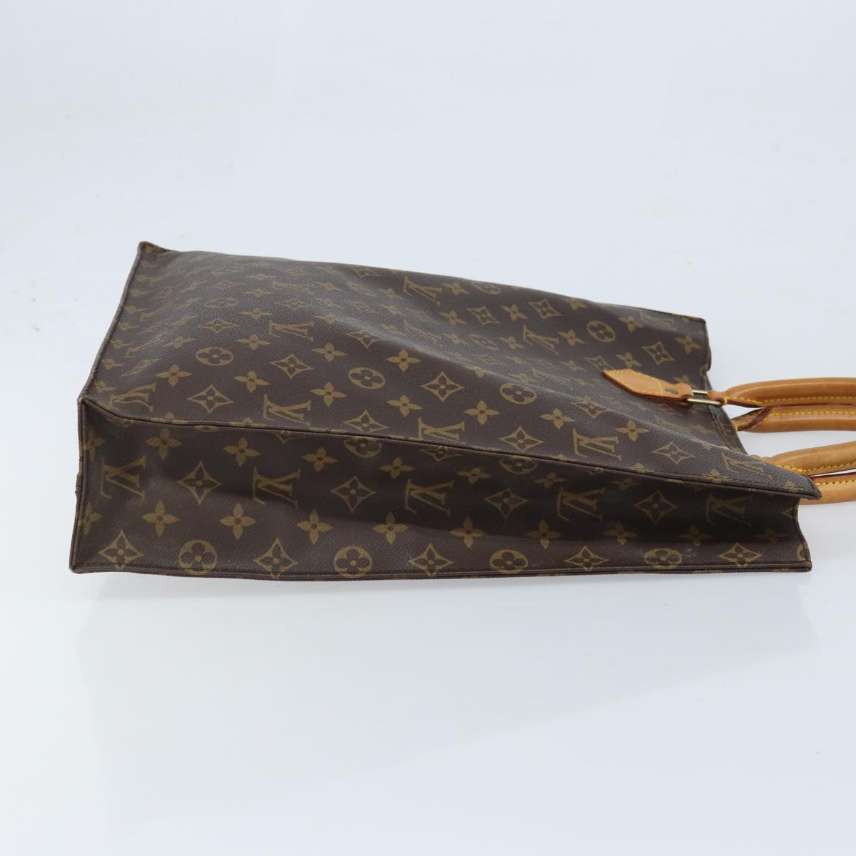 LOUIS VUITTON Monogram Sac Plat Hand Bag M51140 LV Auth 144500
