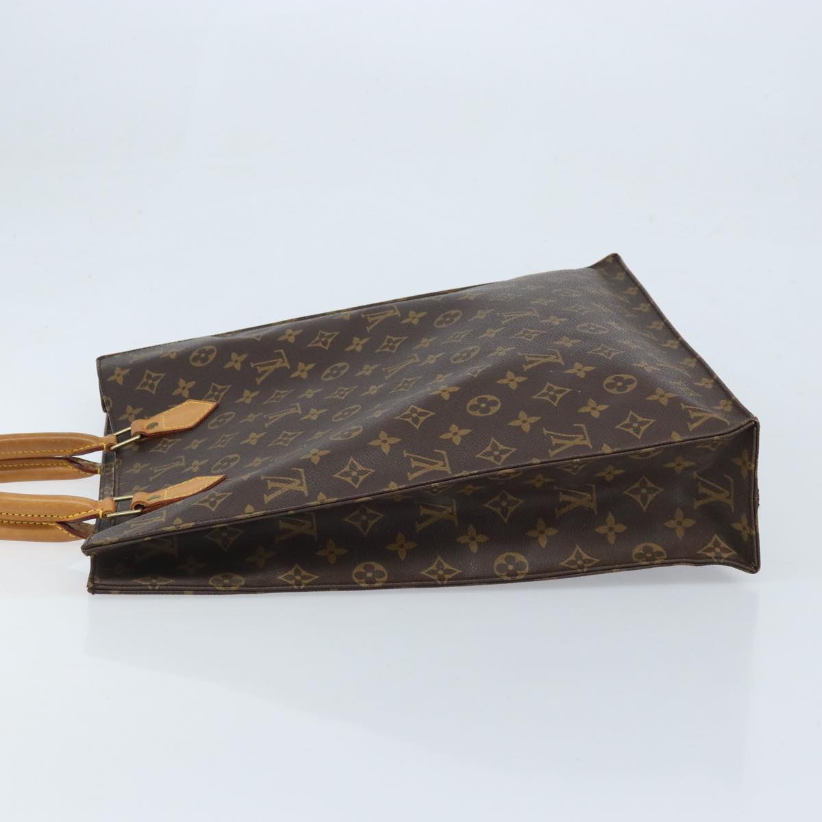 LOUIS VUITTON Monogram Sac Plat Hand Bag M51140 LV Auth 144500