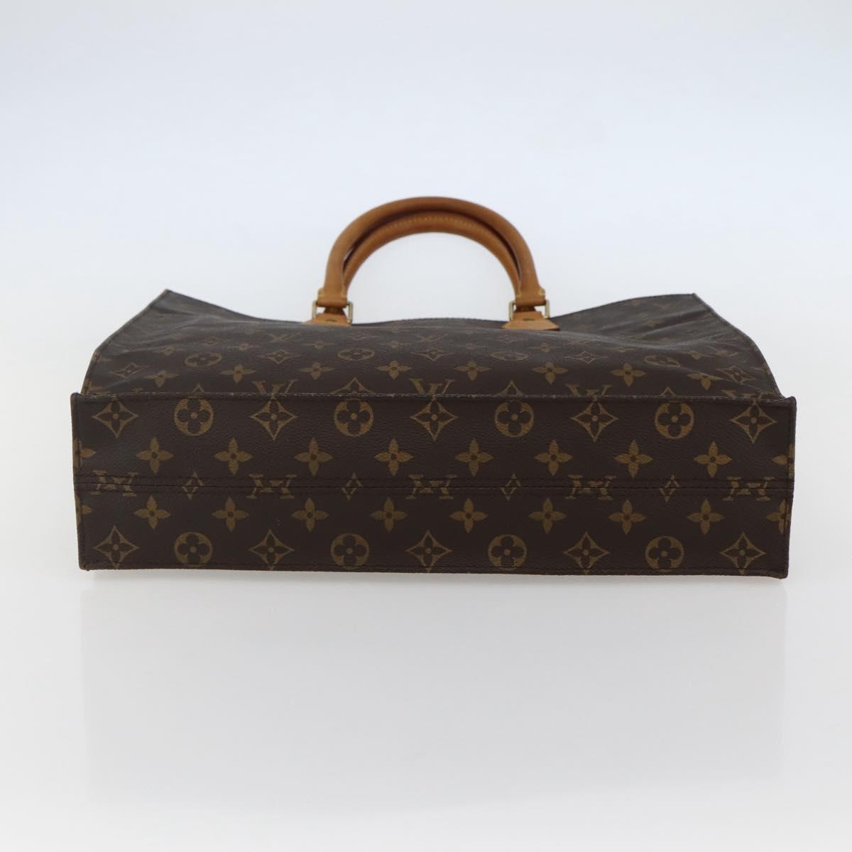 LOUIS VUITTON Monogram Sac Plat Hand Bag M51140 LV Auth 144500