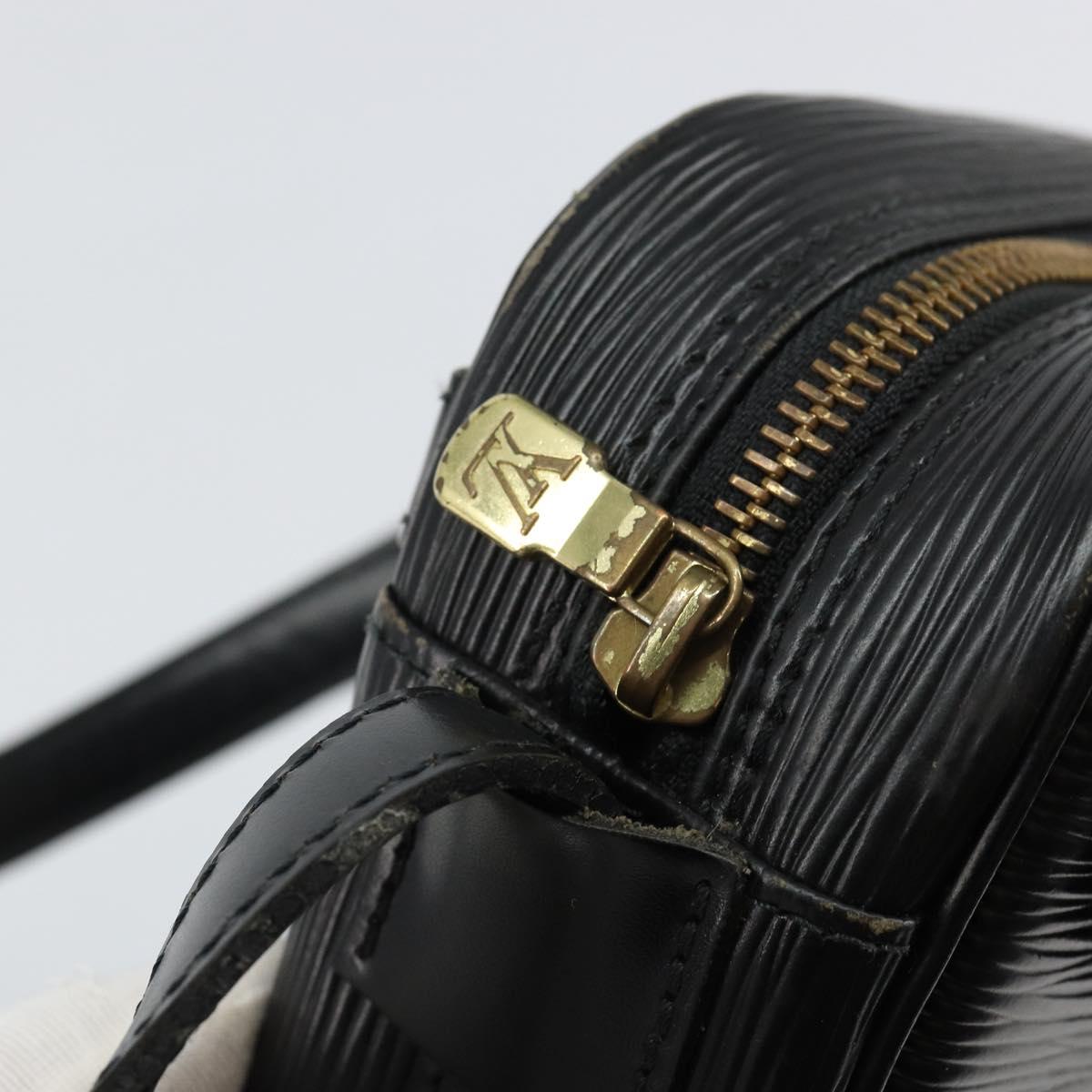 LOUIS VUITTON Epi Jeune Fille MM Shoulder Bag Black M52152 LV Auth 144505