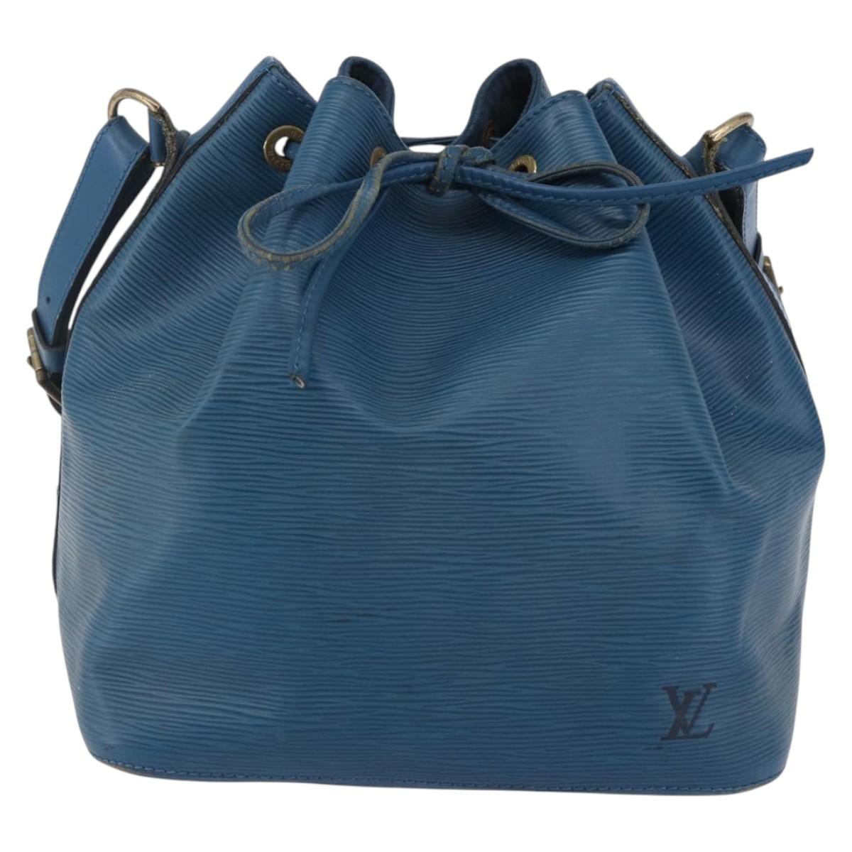 LOUIS VUITTON Epi Petit Noe Shoulder Bag Blue M44105 LV Auth 144506