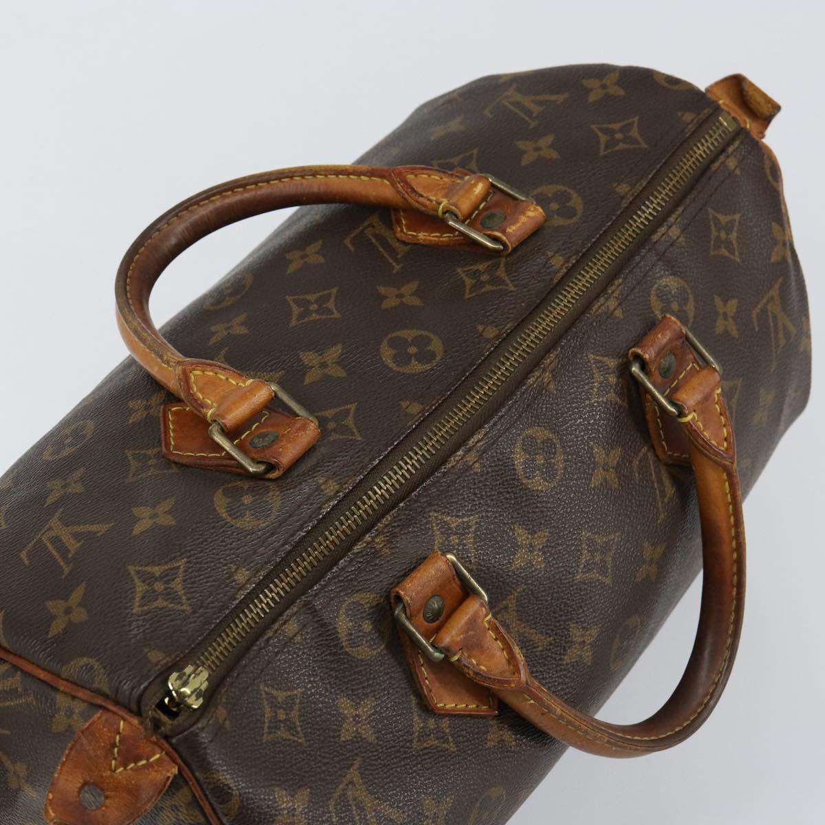 LOUIS VUITTON Monogram Speedy 30 Hand Bag M41526 LV Auth 144509