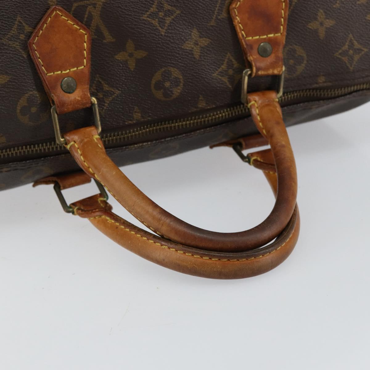 LOUIS VUITTON Monogram Speedy 30 Hand Bag M41526 LV Auth 144509