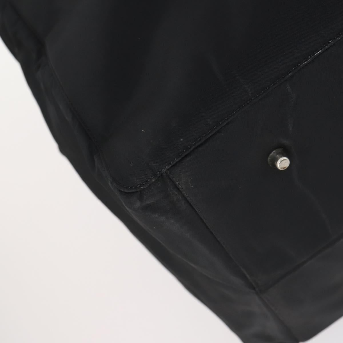 PRADA Travel bag Bag Nylon Black Silver Auth 144511
