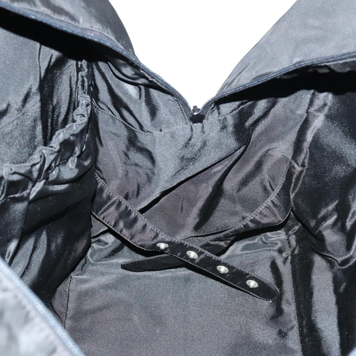 PRADA Travel bag Bag Nylon Black Silver Auth 144511