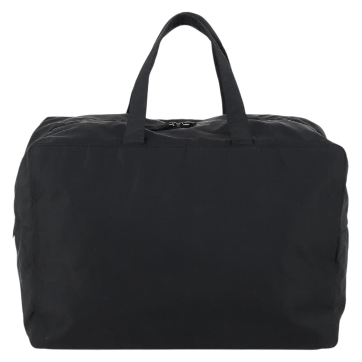 PRADA Travel bag Bag Nylon Black Silver Auth 144511