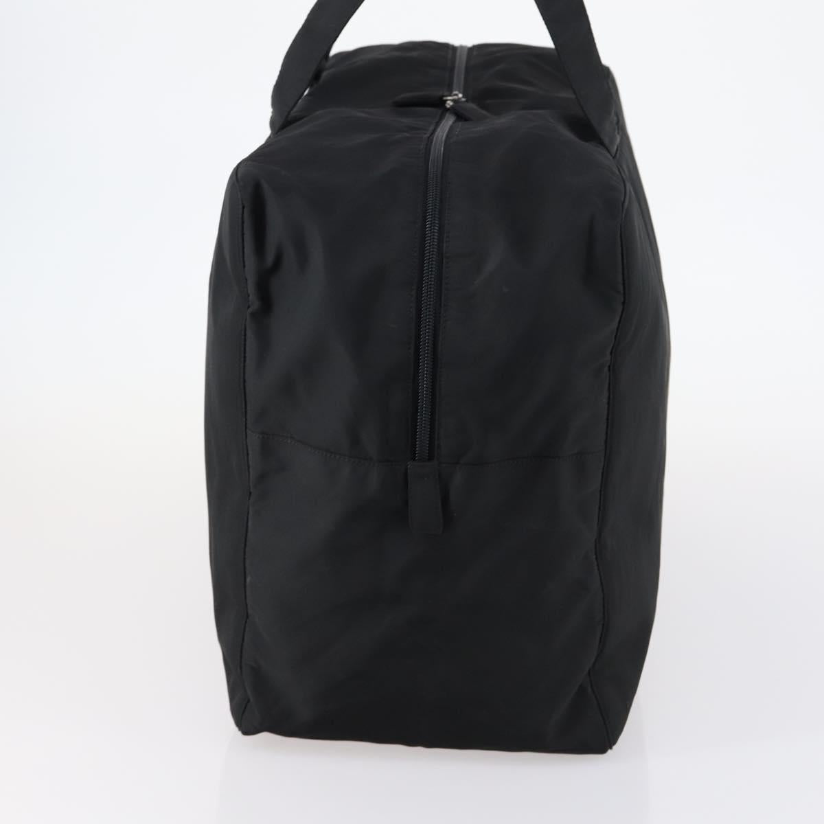 PRADA Travel bag Bag Nylon Black Silver Auth 144511