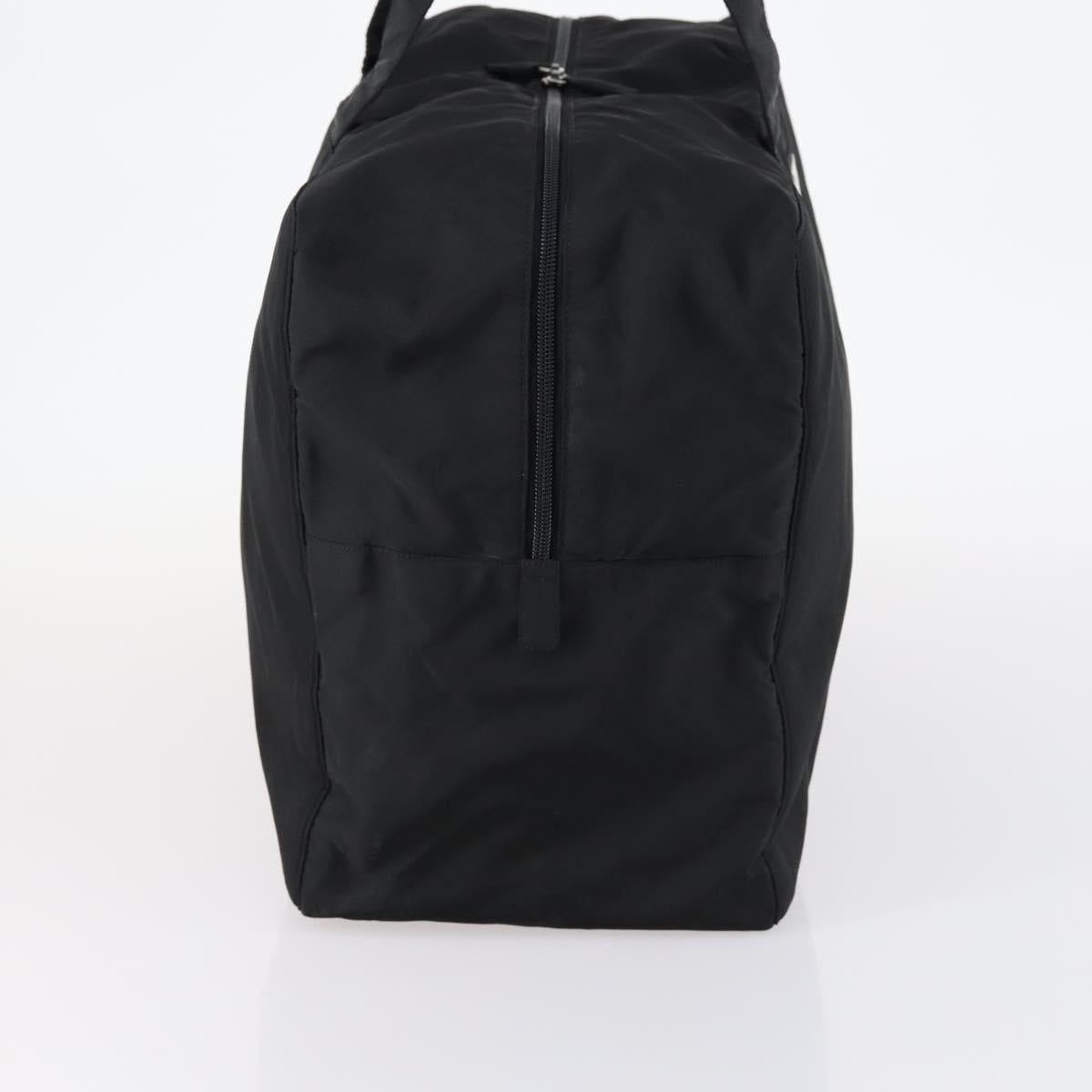 PRADA Travel bag Bag Nylon Black Silver Auth 144511