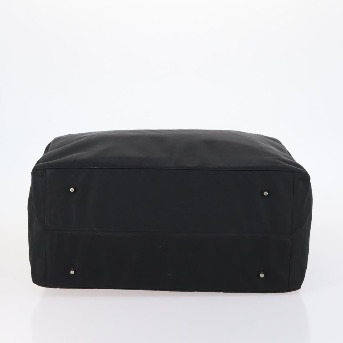 PRADA Travel bag Bag Nylon Black Silver Auth 144511