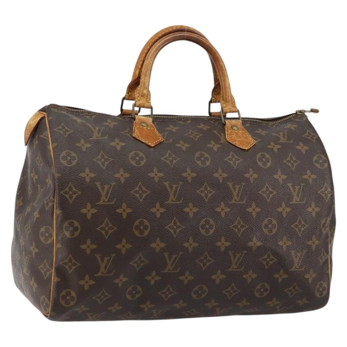 LOUIS VUITTON Monogram Speedy 35 Hand Bag M41524 LV Auth 144514
