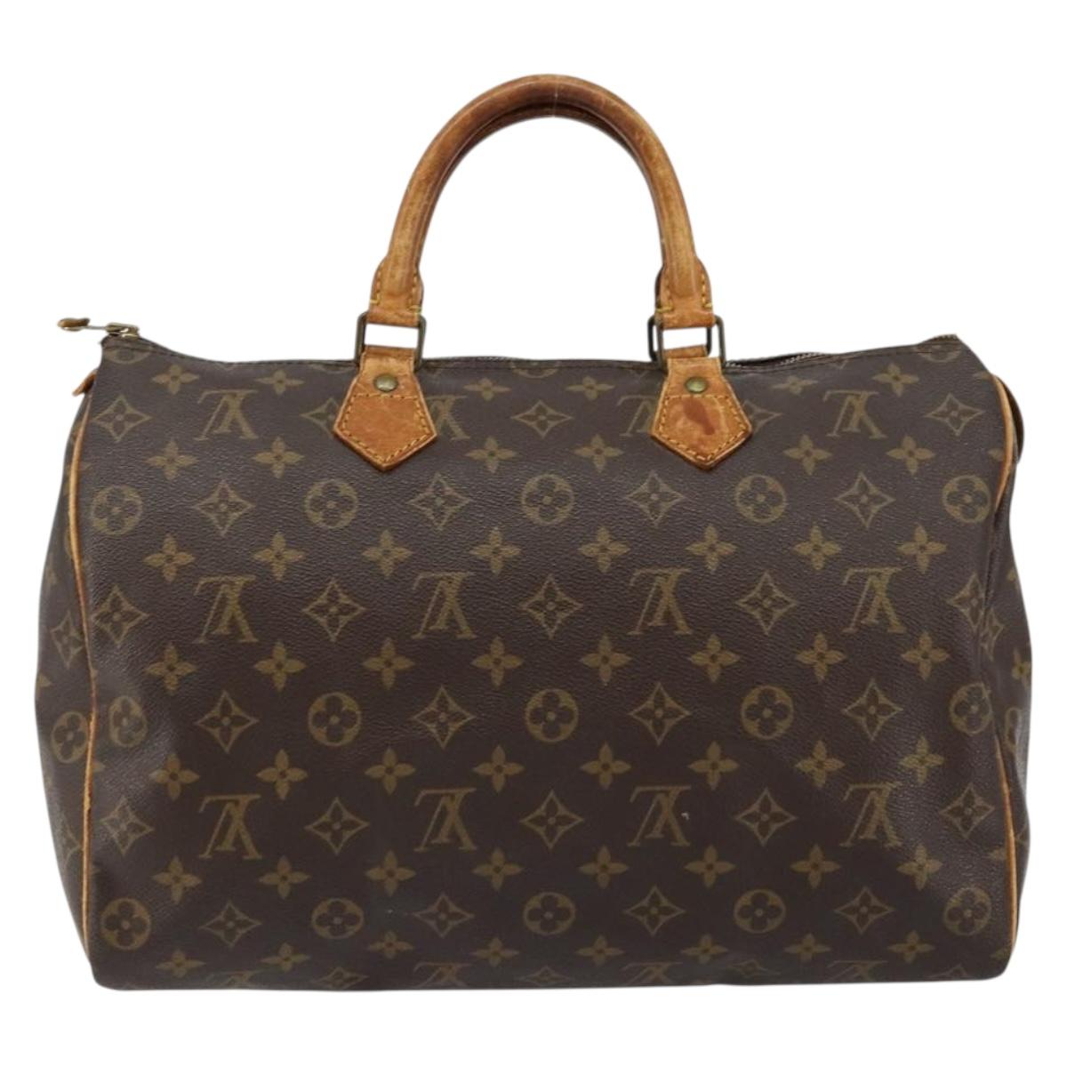 LOUIS VUITTON Monogram Speedy 35 Hand Bag M41524 LV Auth 144514