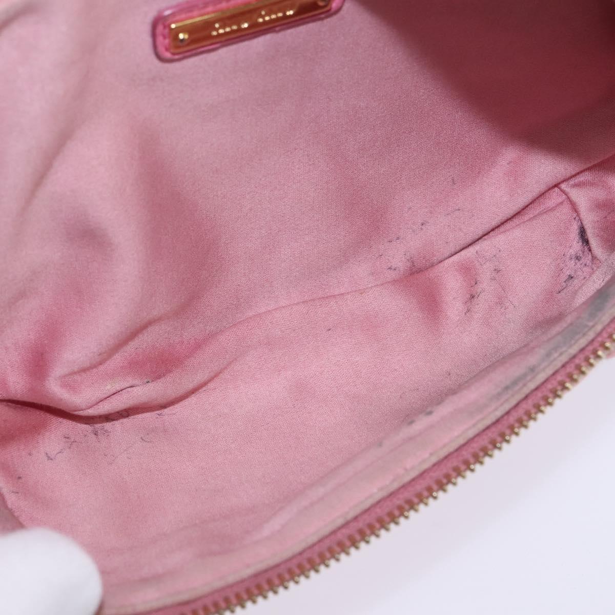 Miu Miu Waist Bag Canvas Pink Gold Auth 144527