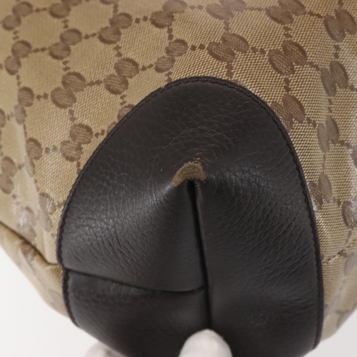 GUCCI GG Crystal Tote Bag Coated Canvas Outlet Beige Gold 353706 Auth 144529