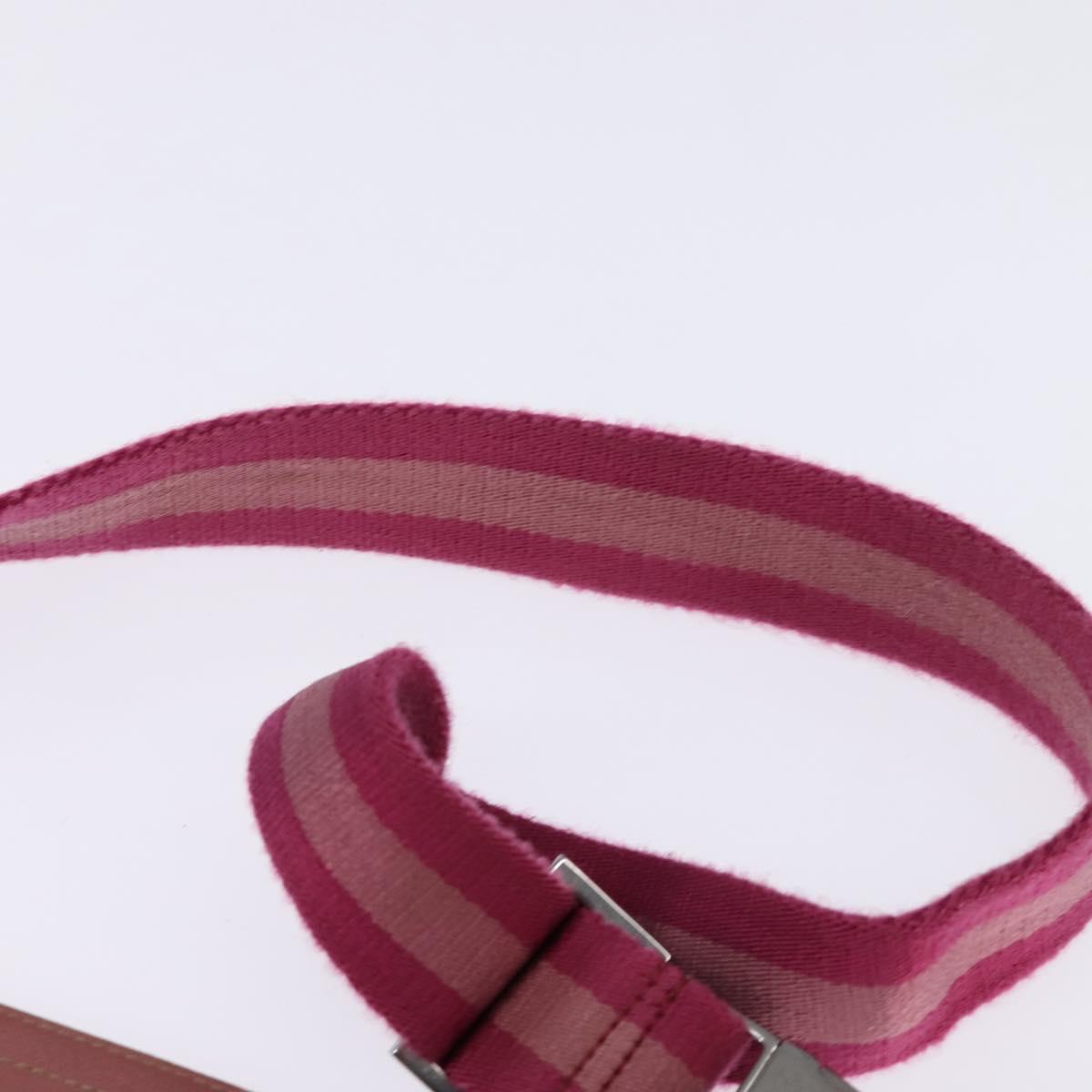 GUCCI GG Canvas Sherry Line Waist Bag Beige Pink Silver 28566 Auth 144532