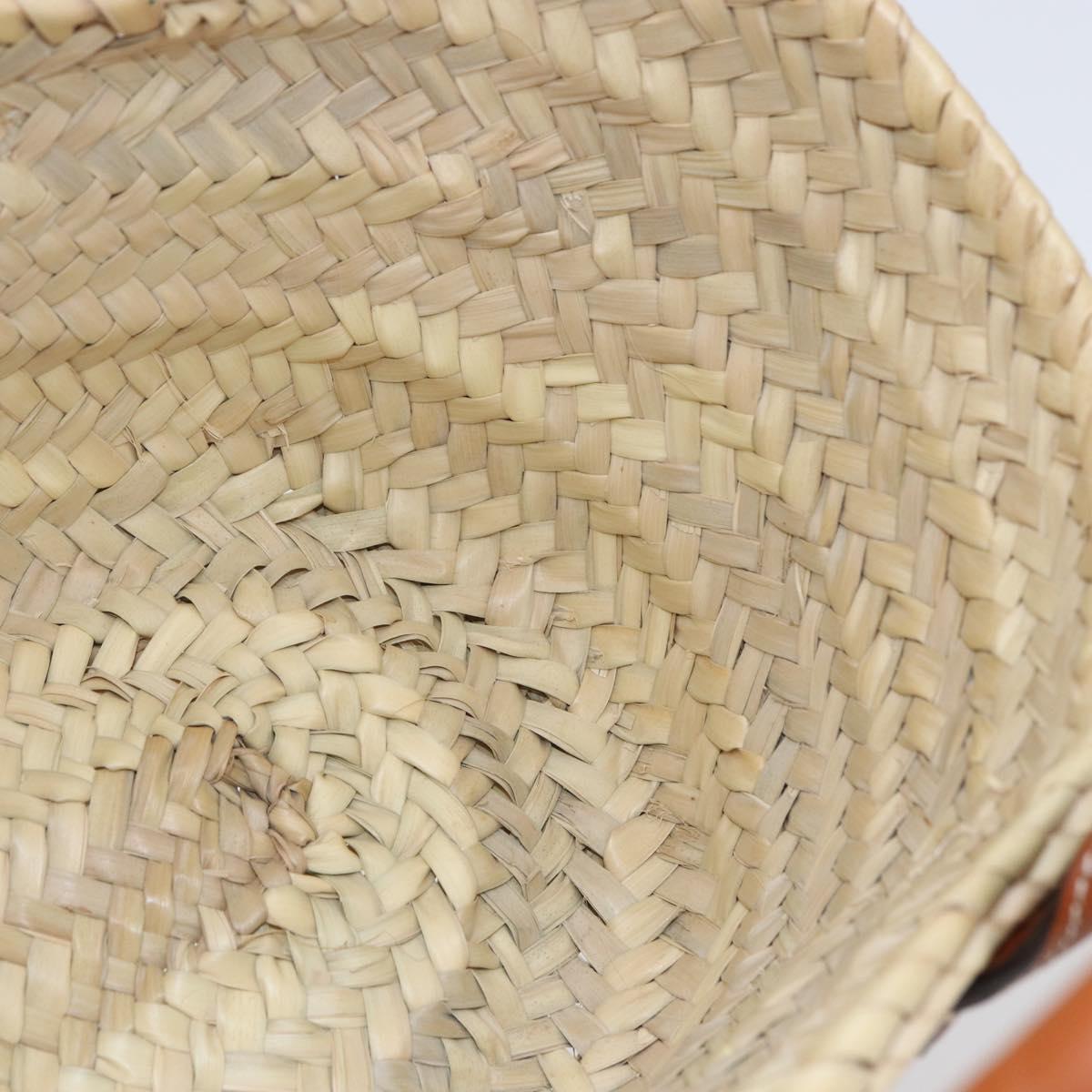 Chloe Mercy Tote Bag Raffia Leather Beige Brown Auth 144547A